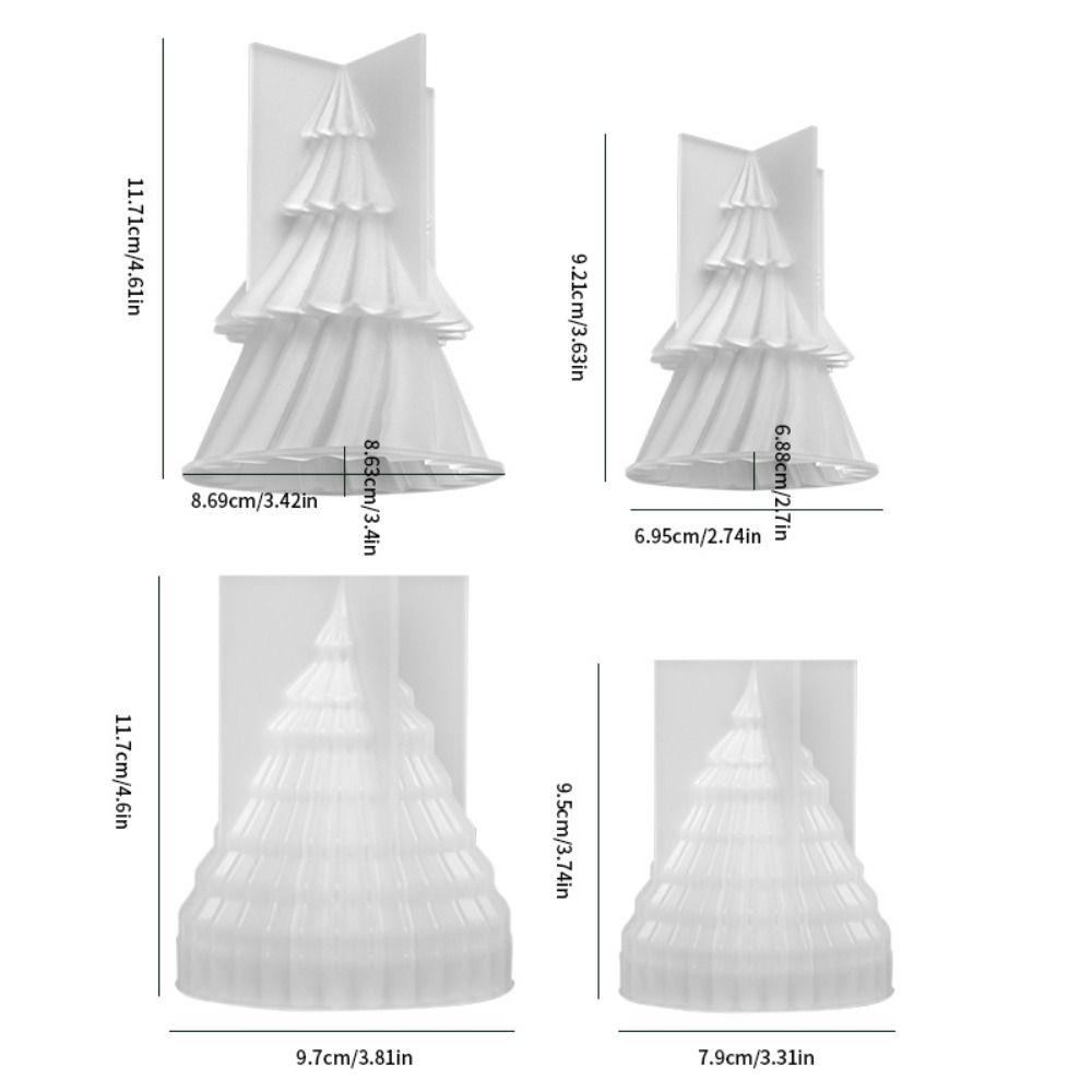 Soft Soap Mould Diagonal Striped Christmas Tree Candle Mold Ornament   DIY