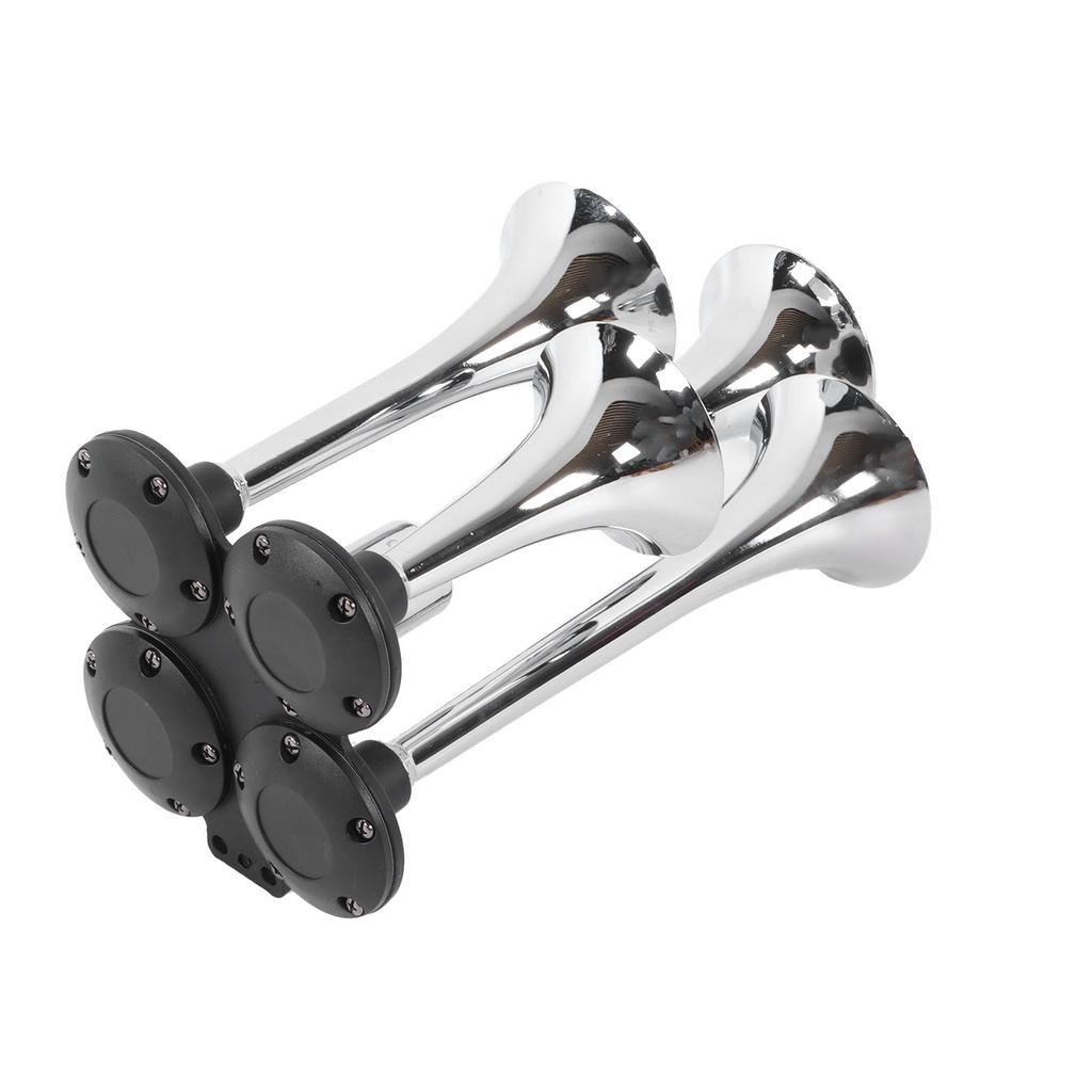 12V 24V 4 Trumpet Air Horn 150dB Super Loud Sound for Trains Trucks Cars Van Pickups Boats