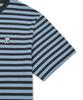 WACKY WILLY Basic Striped Short Sleeve T-Shirt Light Blue