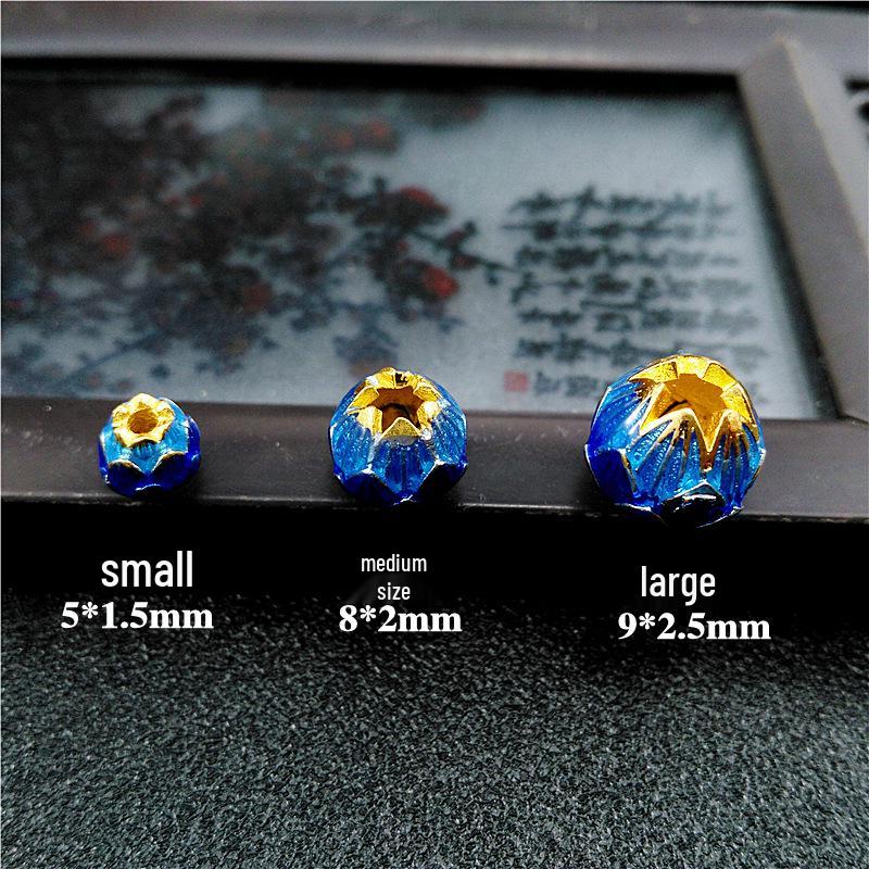 Cloisonné Lotusové Distanční Korálky - Čistá Měď Smalt DIY Šperkařské Materiály