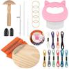 Speedweave Darning Kit With 21 Hooks, Mini Wooden, Darning Egg Mushroom, And Weaving Tools