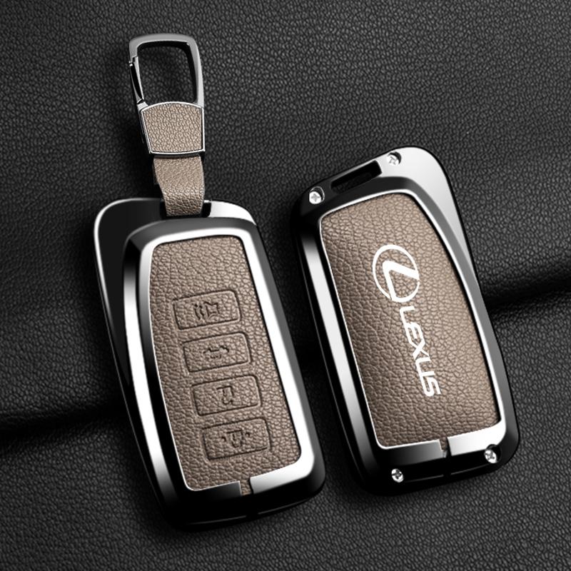 Leather Car Key Cover Case Shell for Lexus RX350 NX300 Es300h Rx450h GS300 GX470 IS250 ES350 LX570 GX460 Nx300h Is300h Keyring