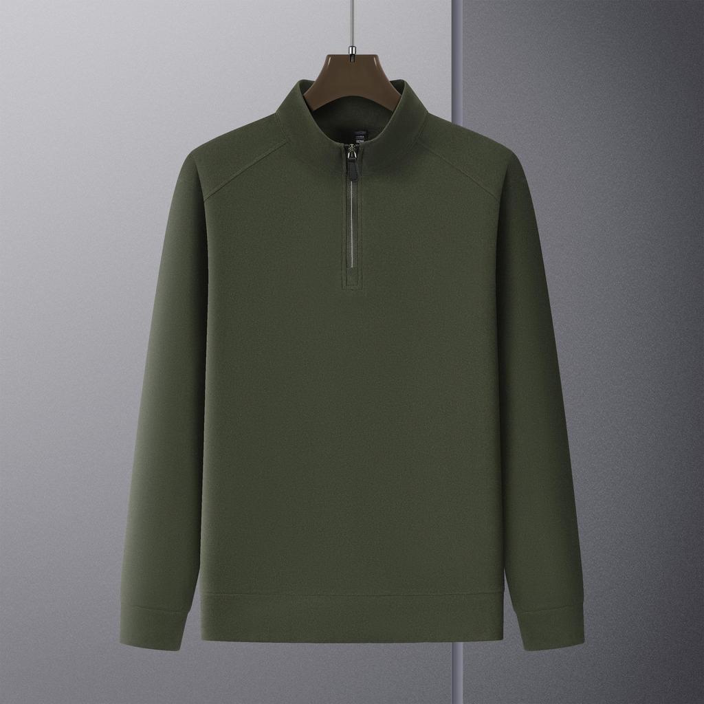 Men’s Thickened Half-Zip Stand-Up Collar Hoodie - Autumn/Winter Sport Casual Top