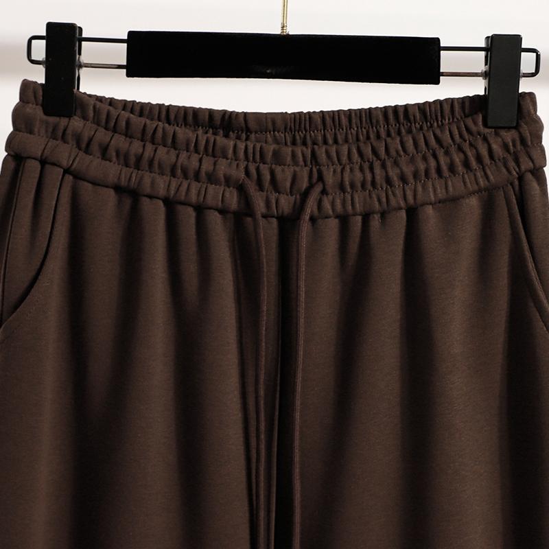 DIMANAF Plus Size Women Long Pants Loose Basic Casual Pants Elastic Waist Cotton Fashion Lady Autumn 2025