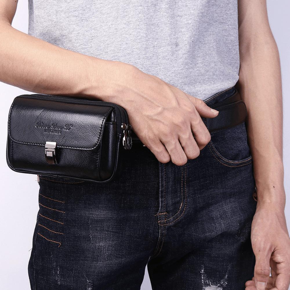 Men's Mobile Phone Fanny Pack, Mobile Phone Bag, Certificate, Small Fanny Pack.