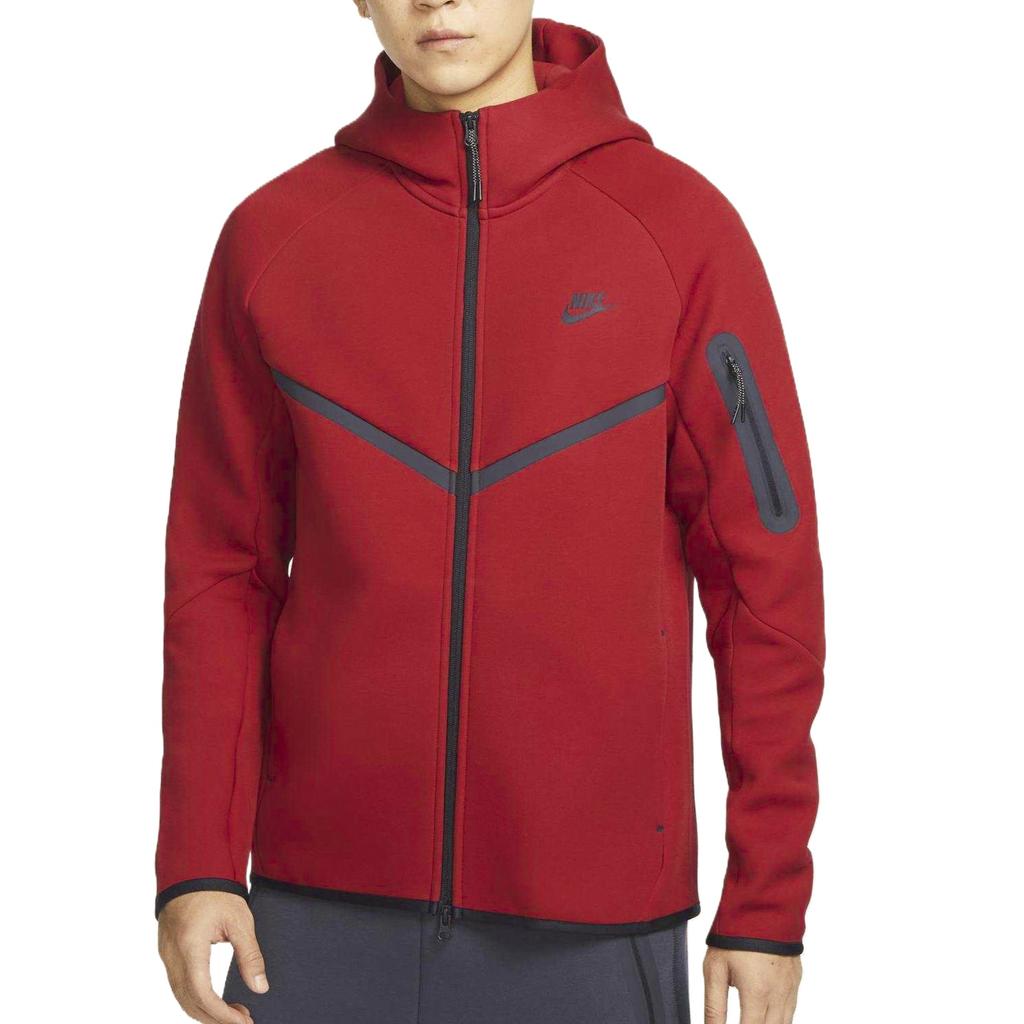Nike Windrunner Comfortable Durable Casual Simple Cardigan Hoodie Men outerwear Red Black HV0950-687