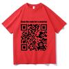 Funny QR Code T-shirts Prank Funny Cotton Tops Scan The Code for A Surprise Tees Women Men Creative Clothing Loose Tshirts Trend