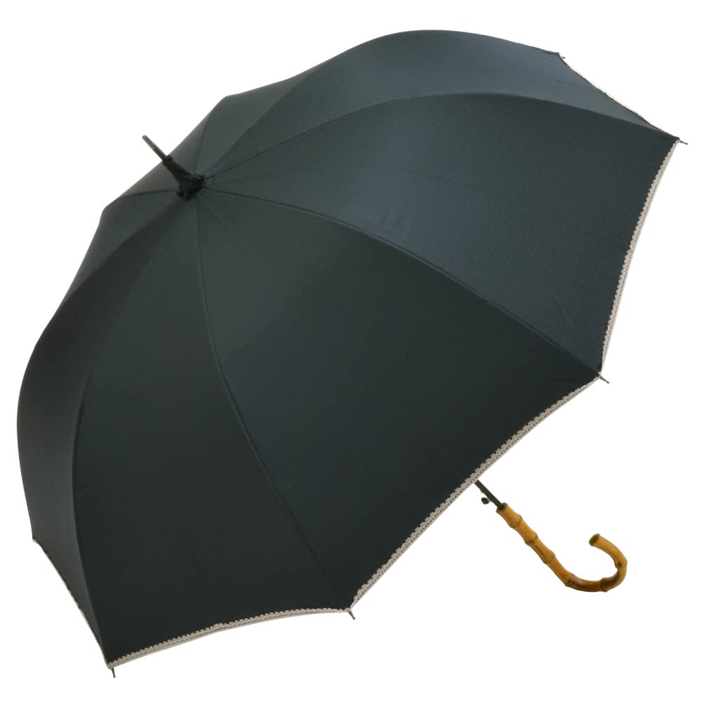 

Long Difficult to Get Large Jacquard Made in High Water Lace Umbrella, Umbrella, Deep, Wet, Fabric, Japan, Repellent, (Dot Black)