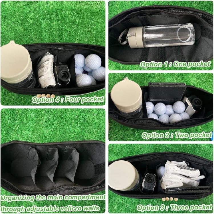 Heavy Duty Golf Cart Accessory Organizer Bag Waterproof Polyester Multi Compartment Accessories Storage Solution