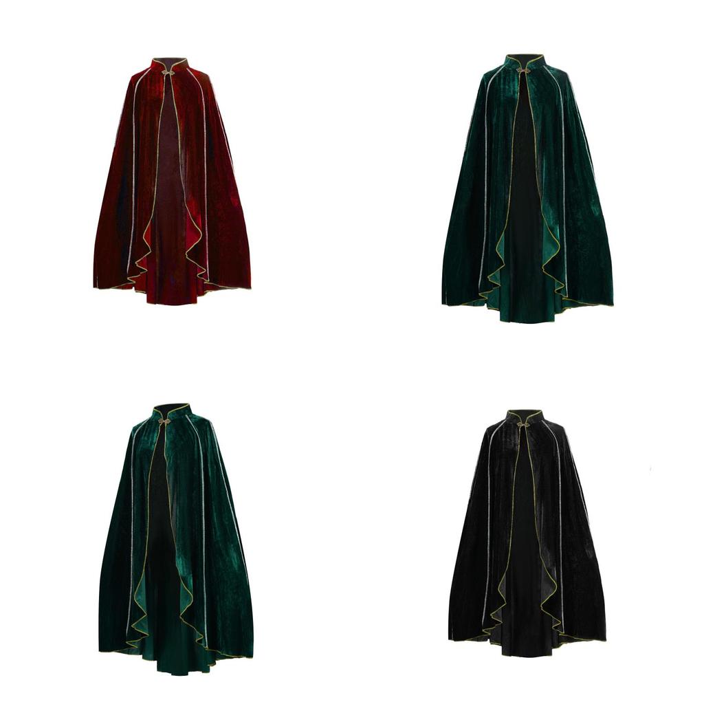 Halloween Cloak Cosplay Costume With Faux Suede Fabric And Hood For Themed Events