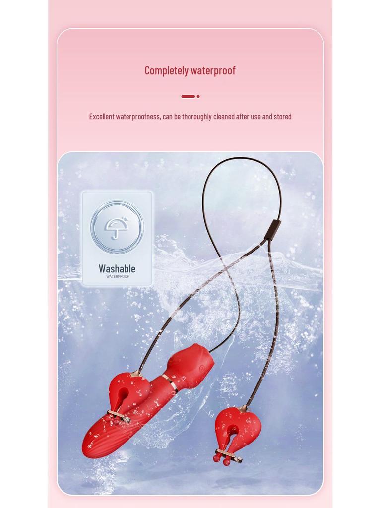 Różowe damskie wibrujące klipsy na sutki – Erotyczna stymulacja i wibrator do gry wstępnej