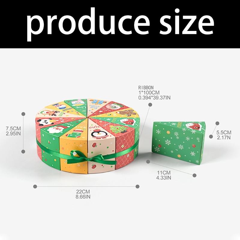 Christmas Countdown Calendar Empty Gift Box Crafting Supplies For Kids And Family Activities Party Favors Storage Case