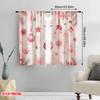 2pcs,2D Plane Printing Window Curtain Christmas Ornaments Watercolor (2) Durable 100% Polyester Fabric (without Rod) Decorations