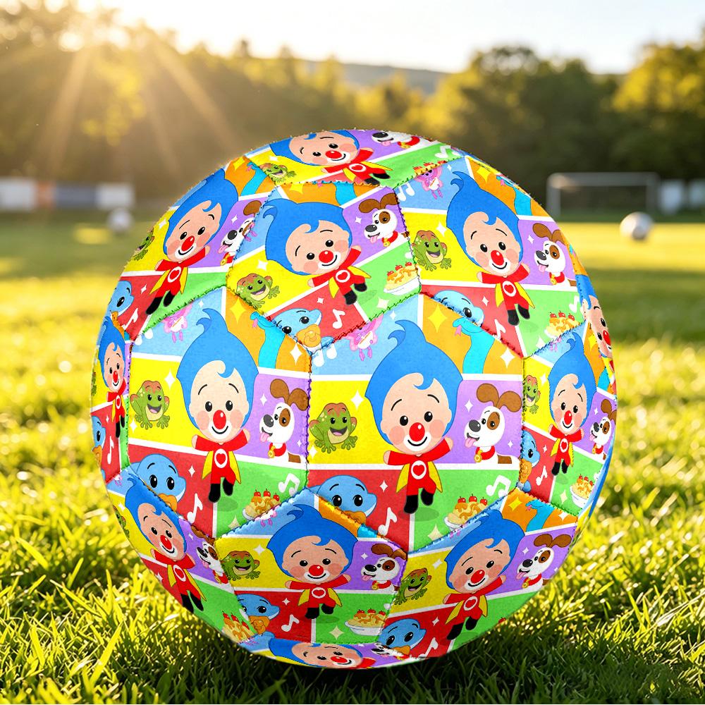 Size 5 Football El Payaso Plim Plim Pattern, Wear‑Resistant Soccer Ball for Match Training Daily Sports Play