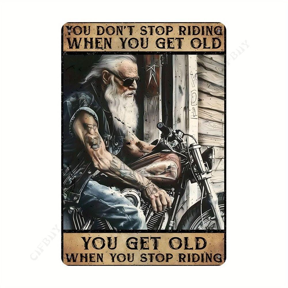 Moto metal interior plaque in the garage in the bar on the wall 20x30cm