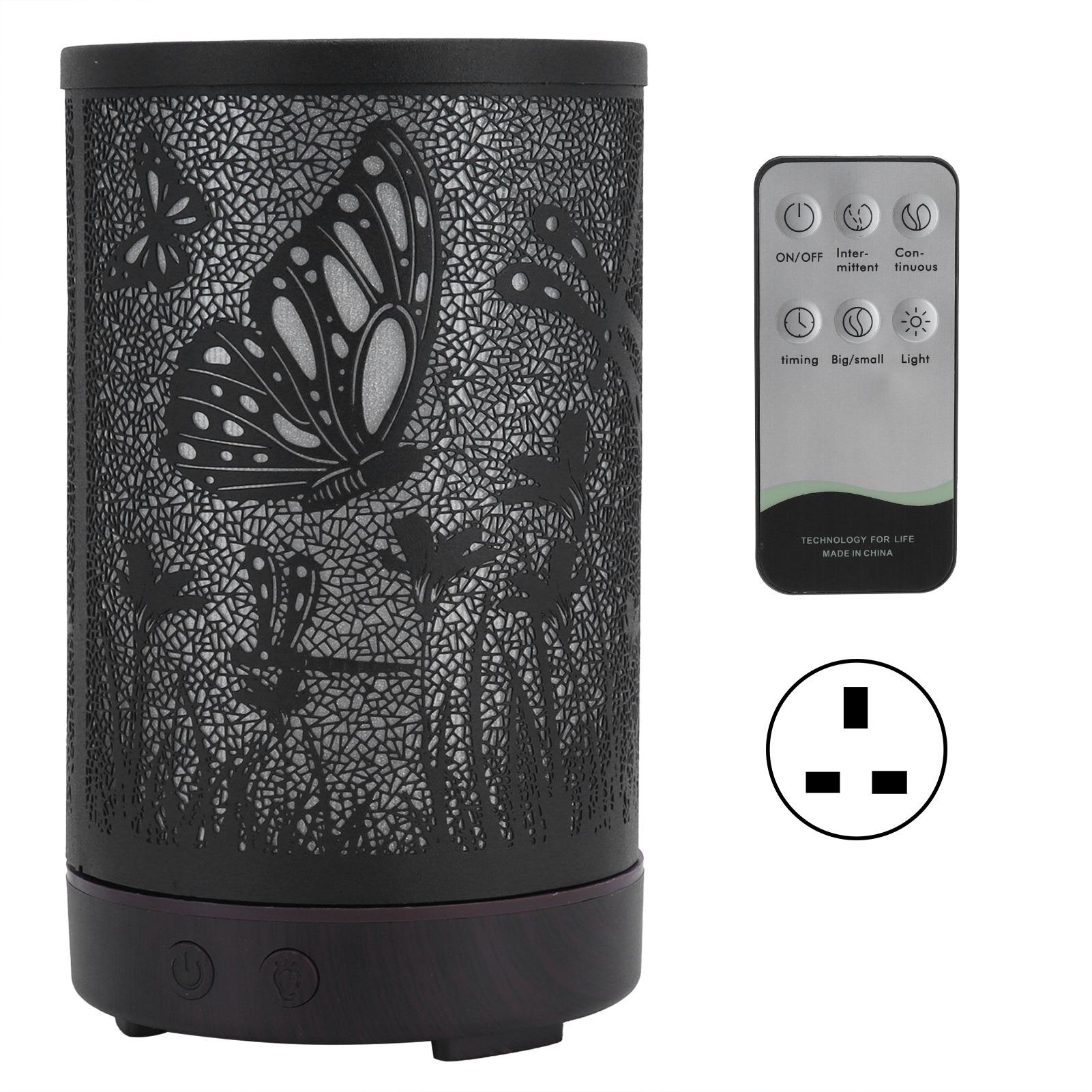 

Диффузор эфирного масла 200 мл 7-цветная светодиодная подсветка Пульт дистанционного управления Увлажнитель для дома офиса 100240VUS