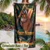 The Gruffalo Beach Towel, Personalized Custom Text, Quick Dry Soft Large Towel For Swimming Pool Travel