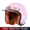 Warm three-quarters retro helmet for men and women motorcycle winter warm cruise American 3/4 half helmet.