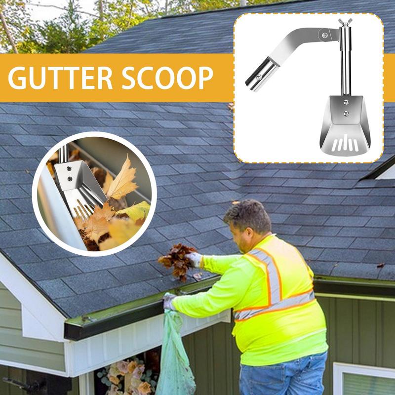 

Gutter Scoop Gutter Scoop Cleaner Dirt Romover Stainless Steel Telescopic Shovel for Garden Cleaning Ditch Townhouses Leaves CN