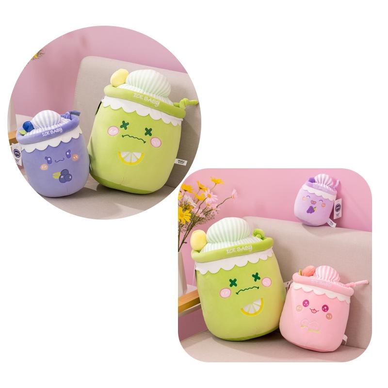 Ice Cream Milk Tea Cup Plush Toy For Children Soft And Cute Stuffed Animal Doll Perfect Birthday Gift For Girls