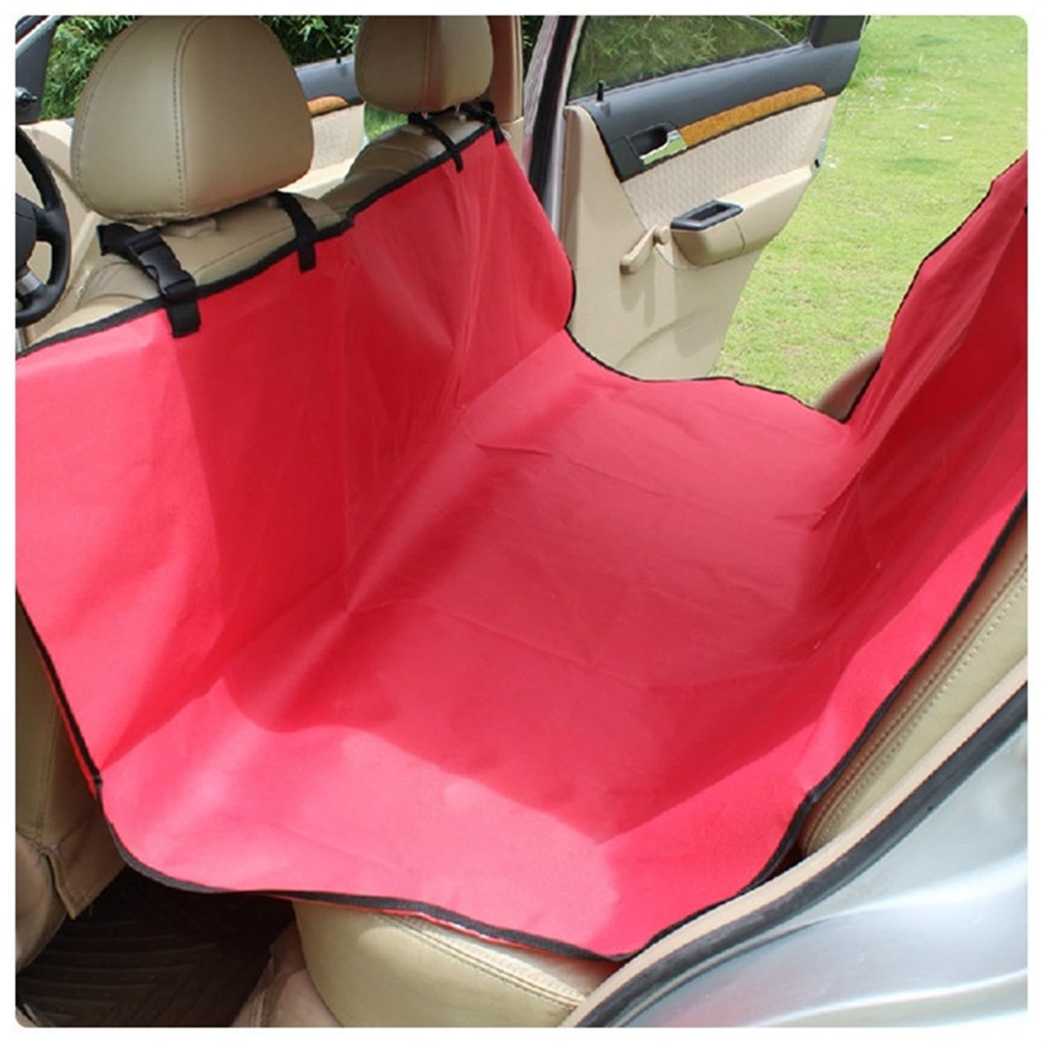 

Pet Car Seat Cover for Dogs and Back and Perfect for Travel Pets, Seat, Non-Slip, Waterproof, Hair-Retardant, (Red, 135135cm)