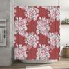 Beautiful Pink Peony Shower Curtain with Floral Print Waterproof Fabric for Bathroom Decorations Customizable Size