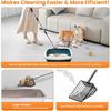 Cat Litter Scoop 43 inch Metal Litter Scooper with Stainless Steel Long Handle, Upgraded Large Kitty Box Scooper Heavy Duty Deep Shovel for Fast