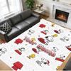 Crystal Velvet Rug Custom Name Text, Soft Non Slip Floor Mat Home DecorSnoopy Peanuts