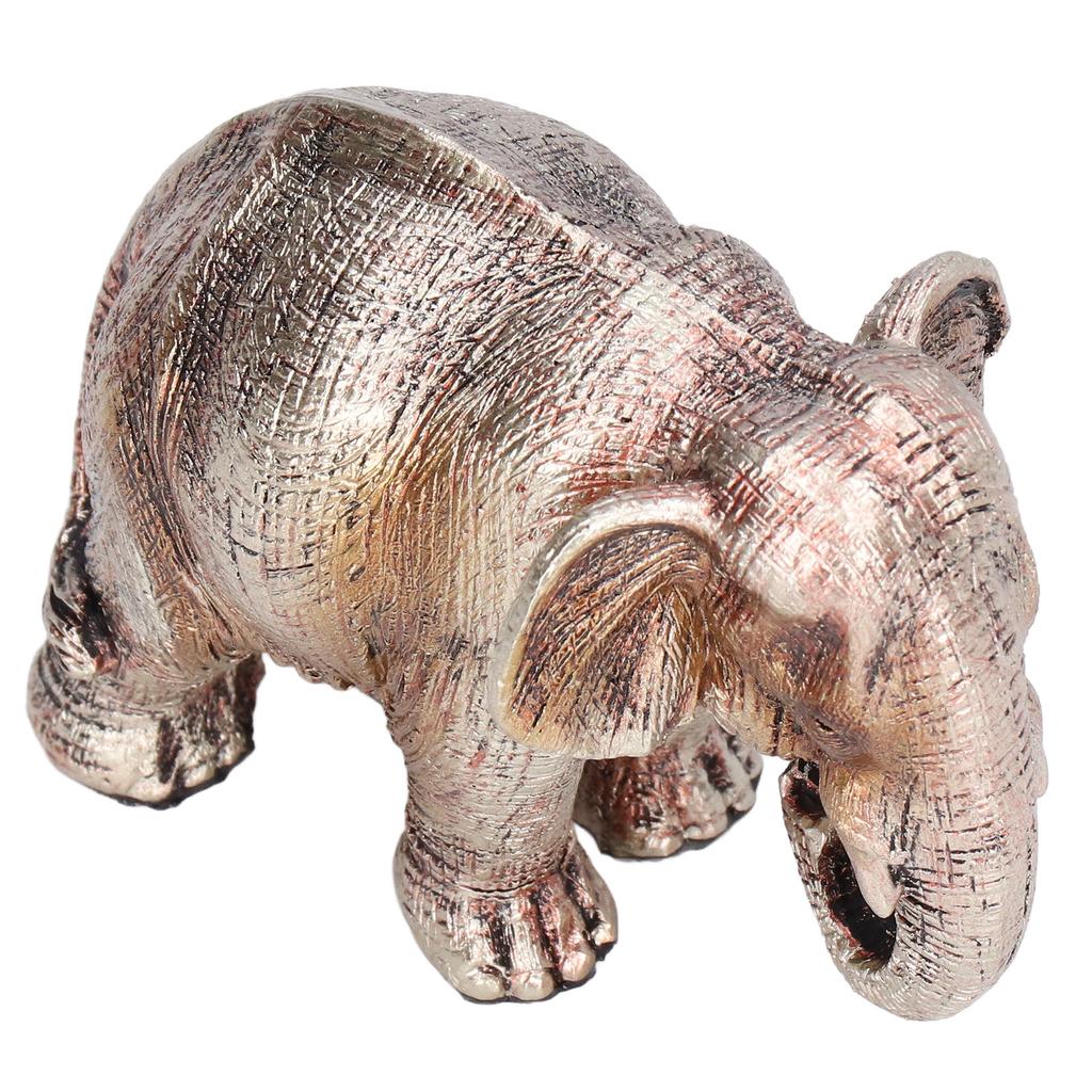 Elephant Statue Synthetic Resin Retro Style Exquisite Workmanship Elegant Cute Elephant Decoration FigurineType B