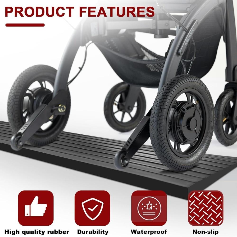 1pc 0.9mX7.5cm Strip Step Ramp Climbing Mat Ramp Mat Soft Multi Purpose Door Threshold Self Adhesive Durable PVC Slip Strip