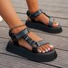 Fashion Casual Slippers Large Size Girls Sandals 2025 Summer Flat Women's Shoes Hemp Rope Set Foot Beach Sandals Outdoor Footwear