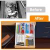 7pcs Clear Plastic Makeup Organizer for Countertop Stackable Drawer Dividers for Cosmetics Office Supplies Desk StorageOrganizer
