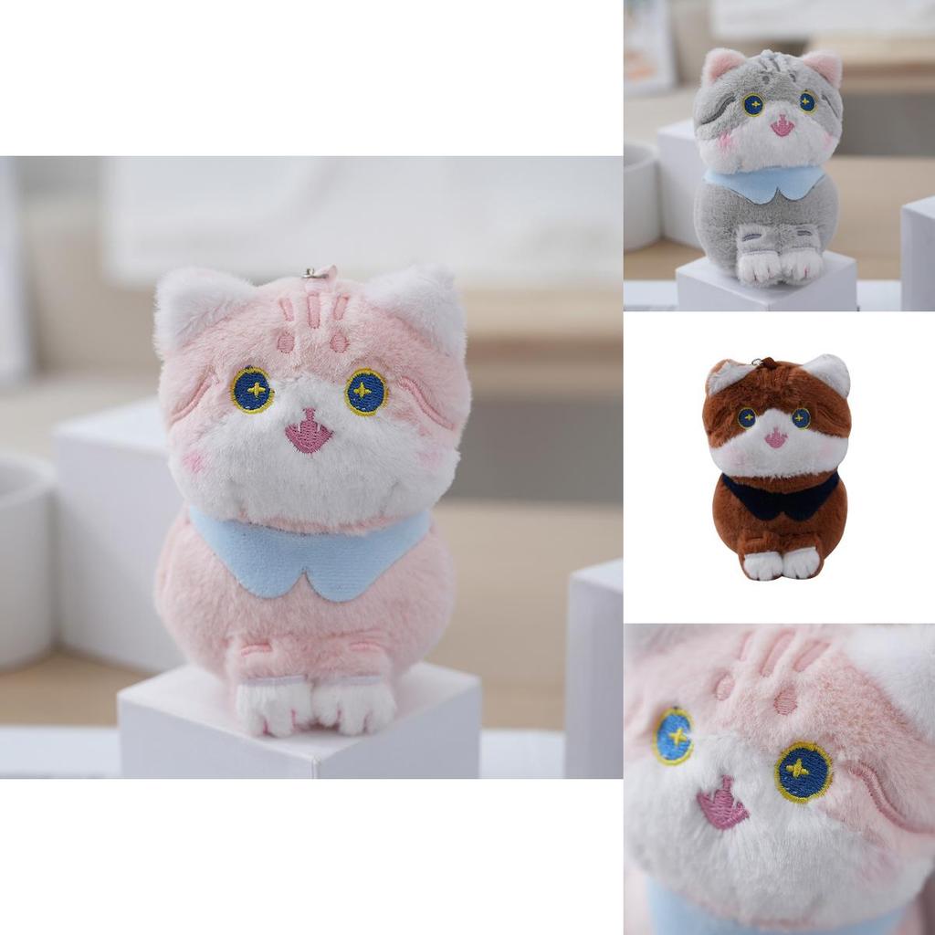 Cute Soft Cat Plush Keychain Fluffy Stuffed Toy Perfect For Bag Accessories