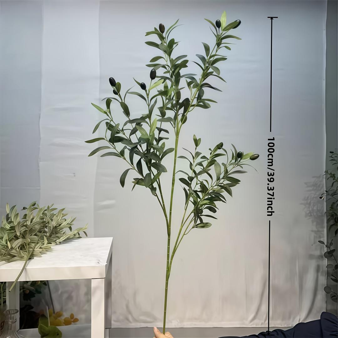 

Artificial Olive Tree | Indoor/Outdoor Plastic Decoration for Living Room, Home Office, Garden | New Housewarming Gift Modern Style Olive Decor