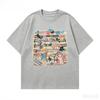 Music Note Print Short Sleeve Tshirt Unisexs Summer Retro Casual Loose HalfSleeve Cotton Crew Neck Tee Unisex Tshirt