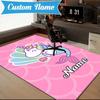Custom Name Unicorn Dreams Art Rug for Living Room, Game Rooms, Office, Bedroom, Floor Mat Playful Design, fan gifts Christmas decor