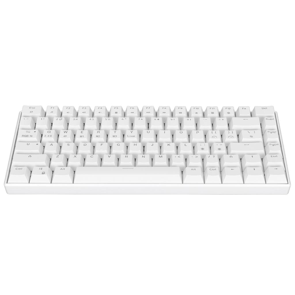Mechanical Keyboard 82 Keys RGB Wireless 2.4G BT3.0 Type C Wired Connection Ergonomic 1800mAh