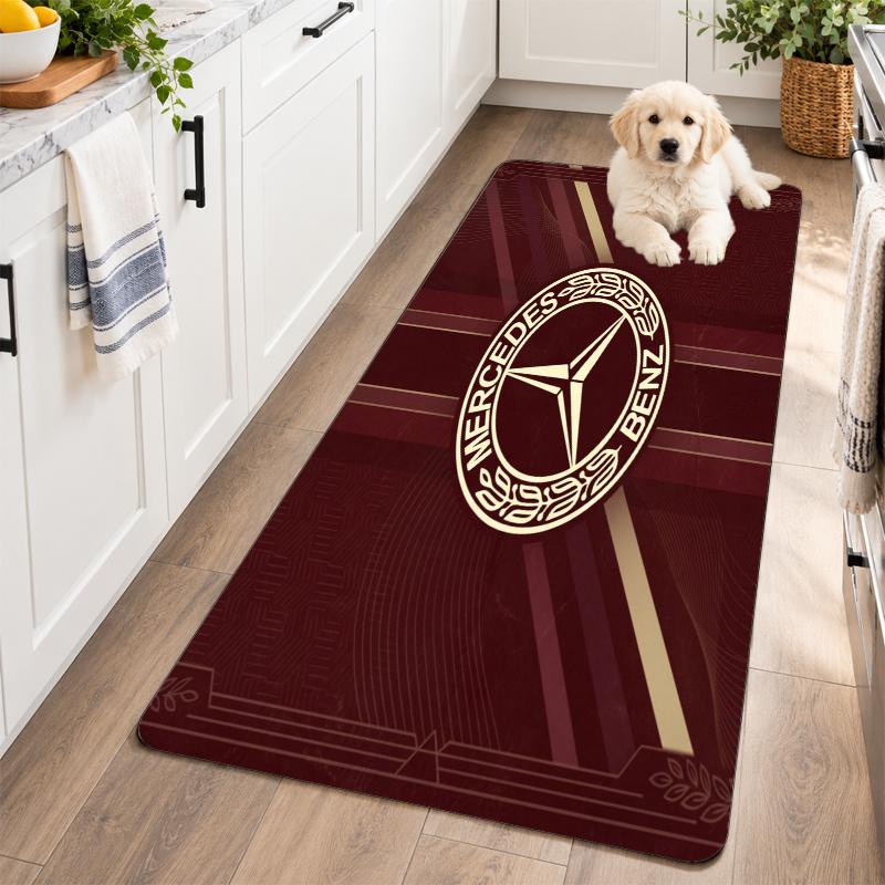 Flannel Kitchen Mat Mercedes Soft Area Rug Non Slip Floor Carpet Home Decoration