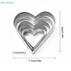 5Pcs Heart-Shaped Cookie Cutter Set - Stainless Steel Multi-Size Baking Tools For Cookies/Desserts