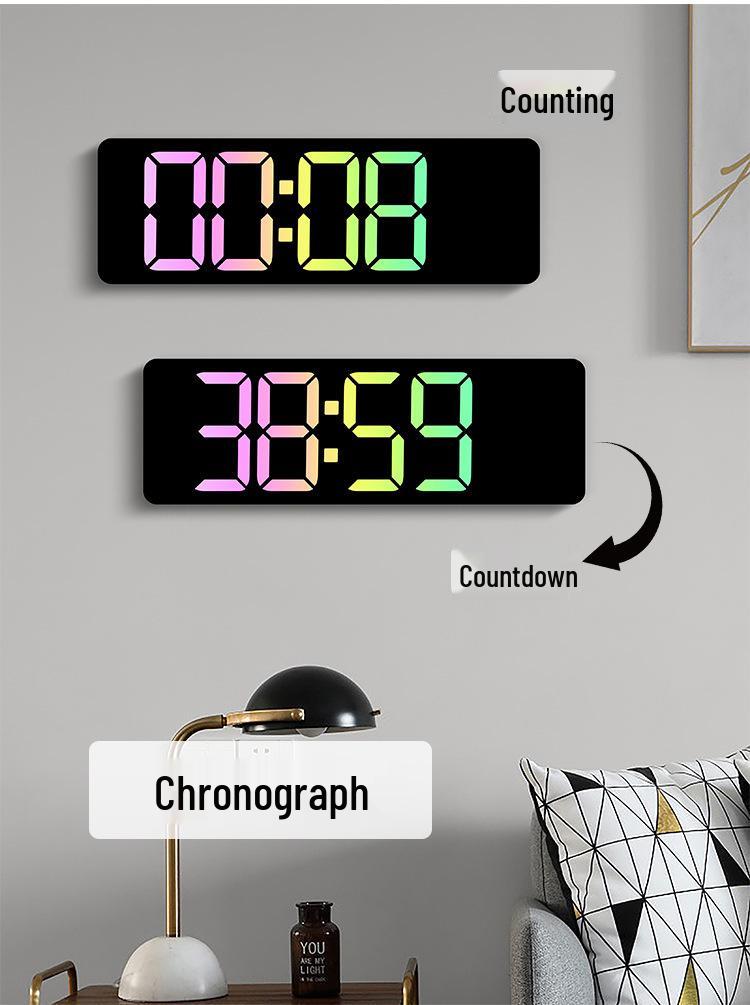 Colorful Multi-Functional Living Room Countdown Wall Clock 5529