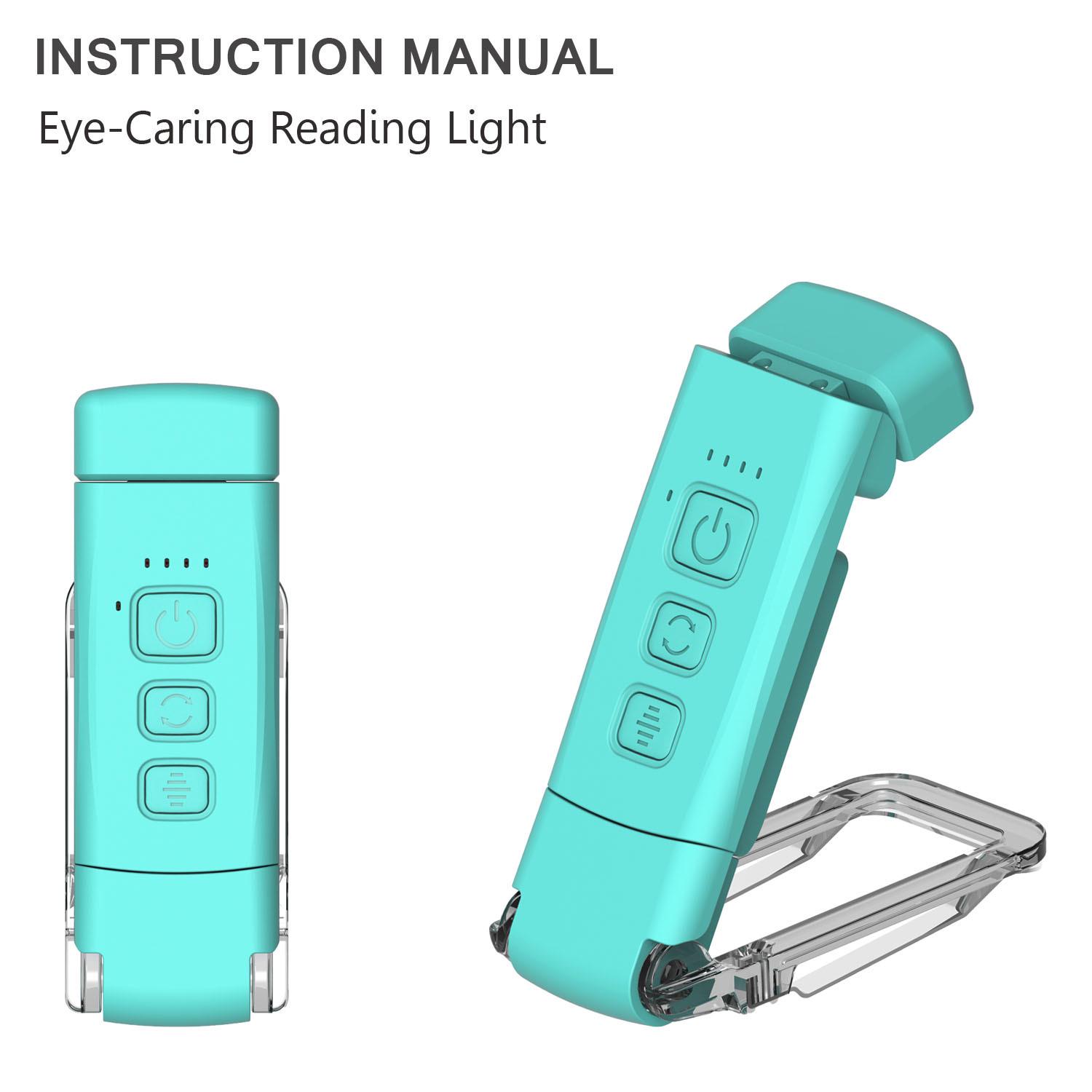 

Перезаряжаемый светодиодный клип-светильник для чтения – Безопасный для глаз, портативный и компактный озеро синий