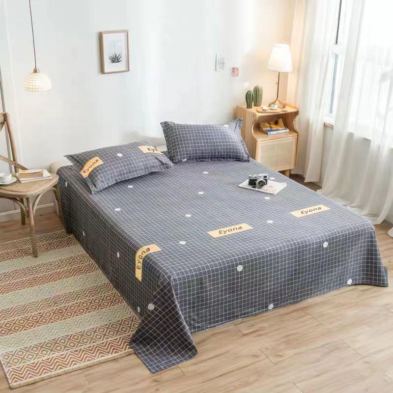 Flannel Cartoon Bed Sheet for Student Dormitory - Single/Double Bed, Free Shipping