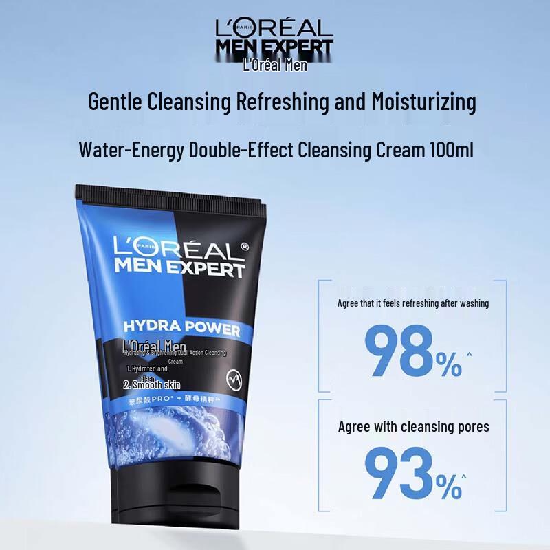 L Oréal Men s Hydra Energetic Очищающее средство двойного действия