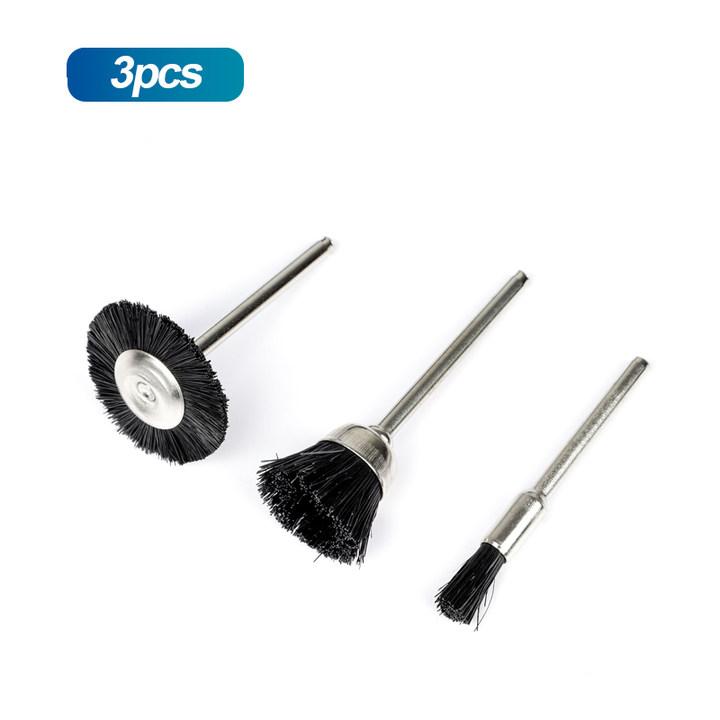 

3/10pcs Polishing Wheel Nylon Brush 1/8 Shank Wire Brush For Dremel Rotary Tools Accessories Rust Remove Tool