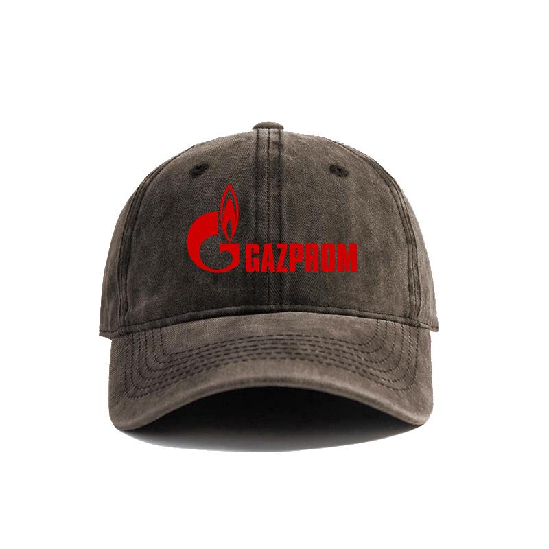 Gazprom Baseball Cap Summer Distressed Dad Hats Unisex Outdoor Adjustable Caps For Women Unisex MZ093
