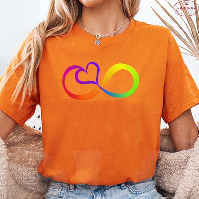 

Autism Infinitas Design Women T-shirt Autism Awareness Month Tshirt Summer Graphic Fashion Casual Female T Shirts Woman Clothing S
