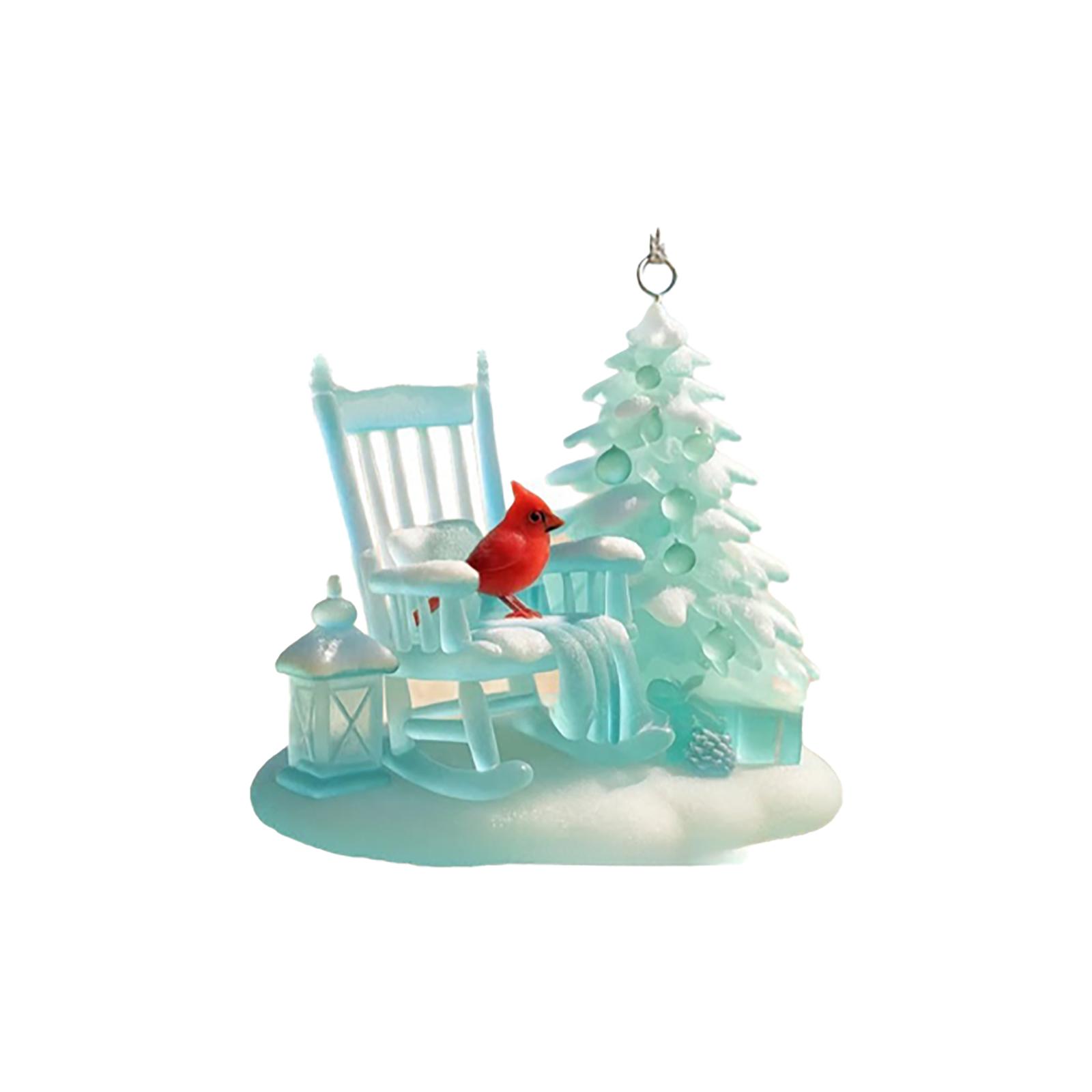 

2DAcrylic Red Bird Decorative Pendant One Size синій