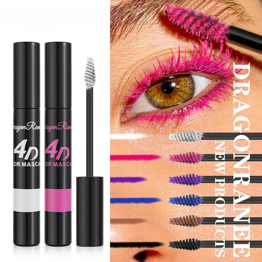 Mascara 5D colorato volume styling duraturo blu viola arricciatura allungamento impermeabile asciugatura rapida trucco occhi ciglia estensione seta