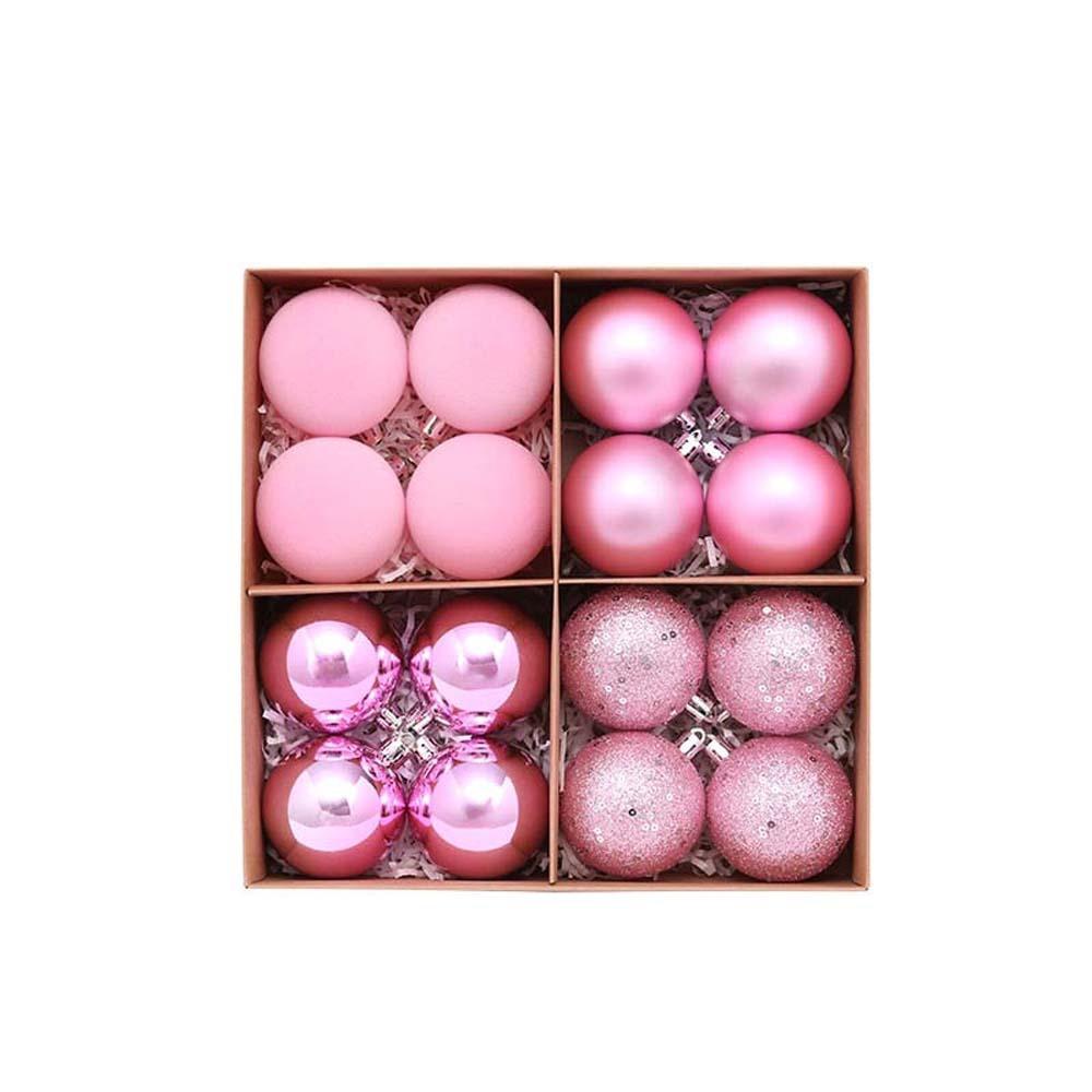 Flocked Velvet Christmas Ornaments Set Electroplated Shiny Holiday Hanging Pendants Family Homes