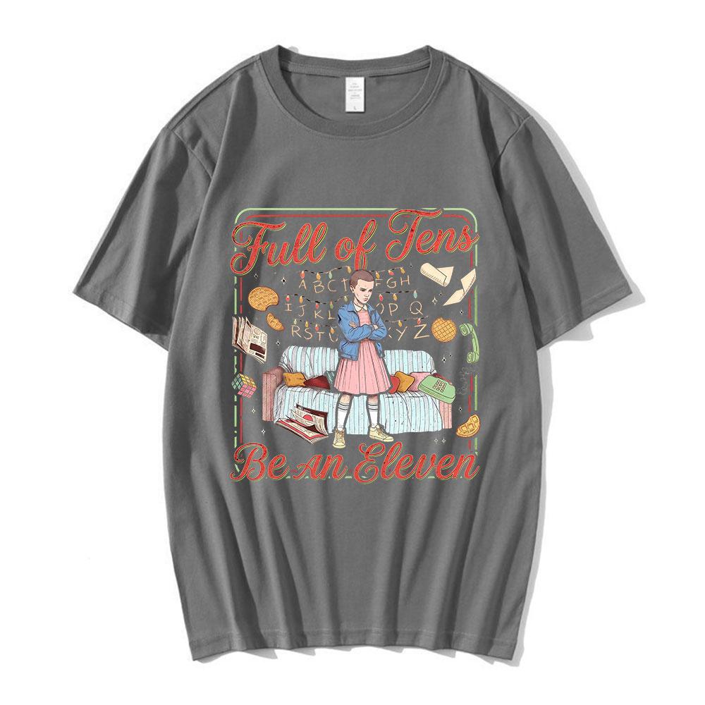 Elf Eddie Munson Demogorgon Grafik T-Shirt Herren Damen Baumwolle Lässige T-Shirts Mode Locker Sommer Kurzarm Streetwear